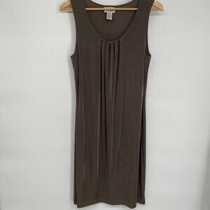 Chico’s Dress Women’s Medium Travelers Brown Travel Vacation Coastal